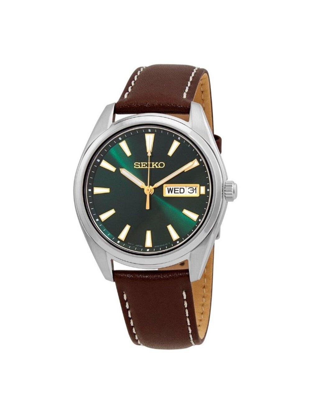 NWT Seiko Neo Classic Quartz Green Dial Men's Watch